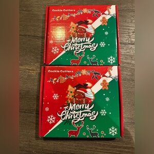 Christmas Cookie Cutters Set - Red and Green
